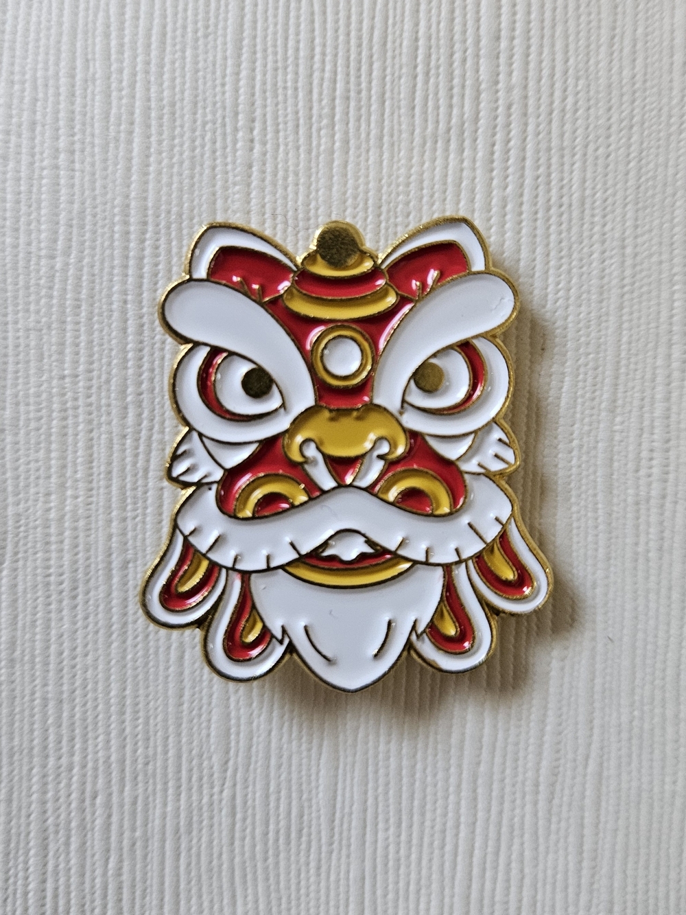 Lion Dance Enamel Pin 4 For $20 - Red and White